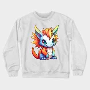 Kawaii Dragon Drawing Crewneck Sweatshirt